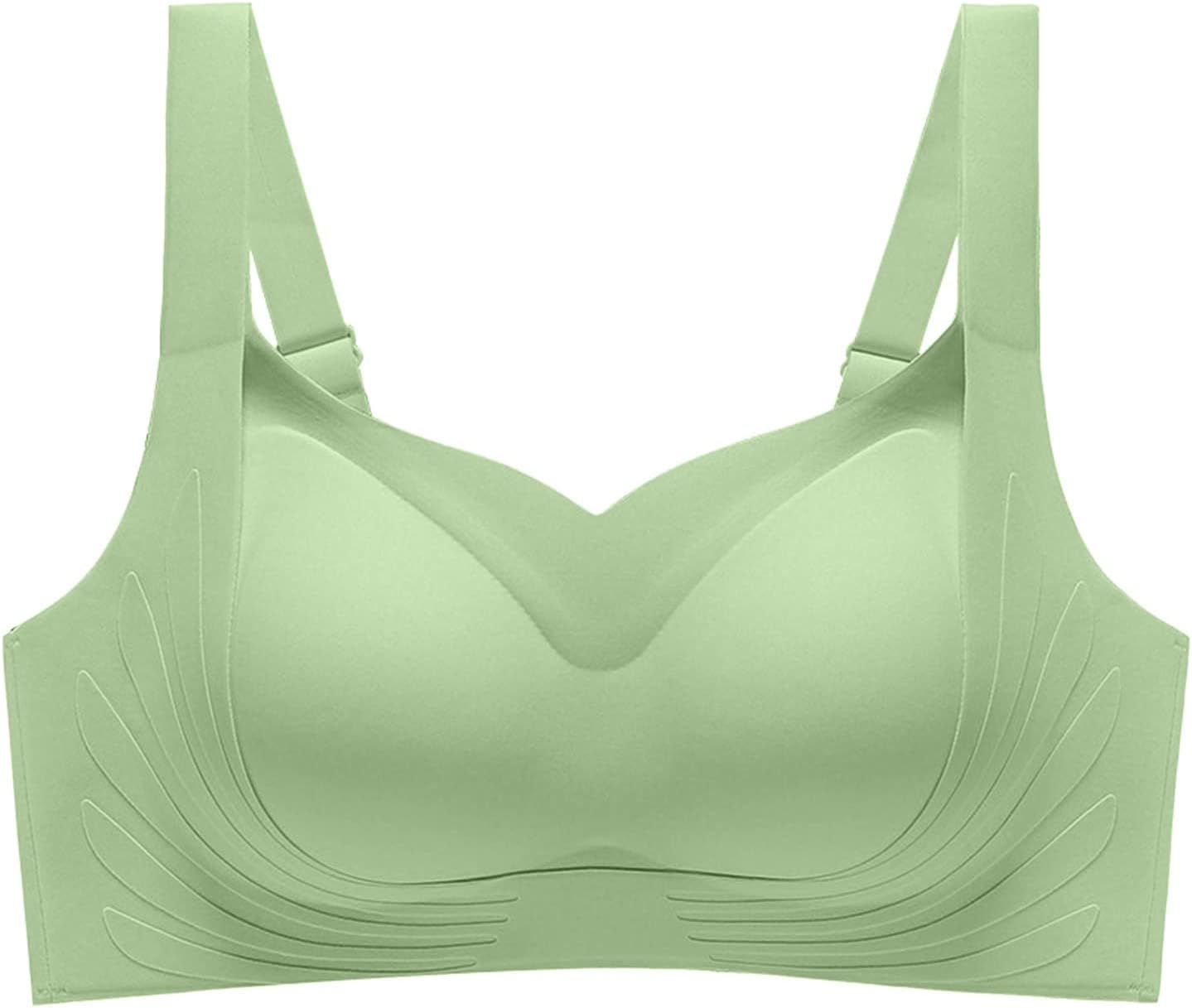 Womens Comfortable Sexy and Traceless Chest Gathered Without Soft Support Collar Closure Anti Drop
