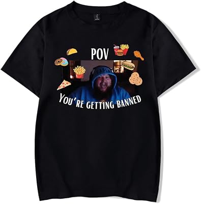 Caseoh Yourre Getting Banned T-Shirt Merch Men Short Sleeve Women Funny Tee Unisex Harajuku Tops