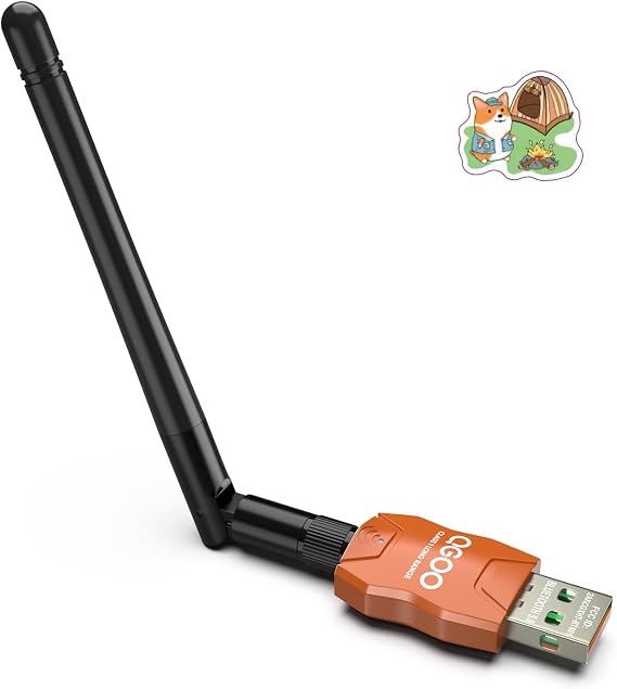 Class 1 Long Range Bluetooth Adapter for PC, QGOO USB Bluetooth Adapter for PC 5.3+EDR, Dongle Receiver Support Windows10/8.1/8/7(orange-040)