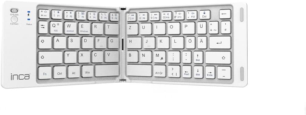 IBK-580BT Katlanabilir Bluetooth Klavye | Sessiz 67 Tuş Mini Taşınabilir iOSAndroidWindows Uyumlu
