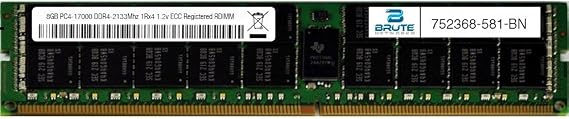 752368-581-BN - 8GB DDR4-2133Mhz 1Rx4 ECC Registered RDIMM (Compatible with OEM PN# 752368-581)