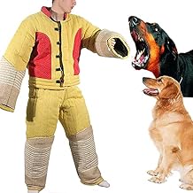NYMFEA Training Dog Protective Clothing, Outdoor Stray Dog Overalls Anti-Bite Unisex Body Protection Bite Suit Jacket for Medium Large Dogs Bite Training,L
