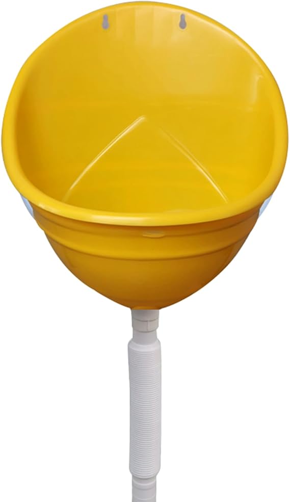 Wall Mounted Male Plastic Waterless Urinal, Bathroom High Efficiency Rinse Urinals ,Outdoor Men Urine Diverter Portable Backyard Garage Temporary Toilet Urinal Trough, Splashproof Urinals with Hose