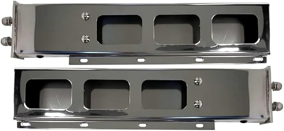Fortpro 30" x 6" Spring Loaded Mud Flap Hanger Light Bar with Rectangular Light Cutouts