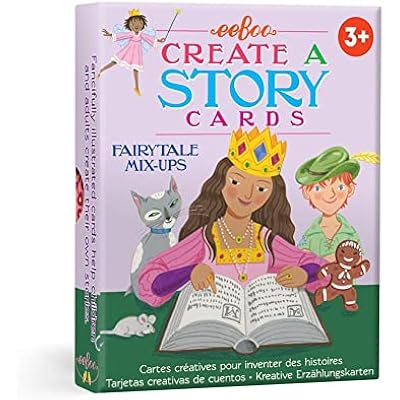 eeBoo: Fairytale Mix Ups Create a Story Pre-Literacy Cards, 36 Cards with Colorful Characters, Encourages Imagination, for Ages 3 and up