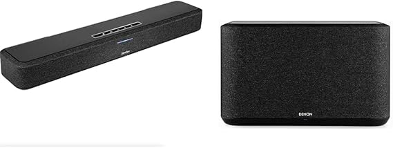 Denon Home Sound Bar 550 with Dolby Atmos & DTS:X Home 350 Wireless Speaker with HEOS Built-in for Alexa Voice Control