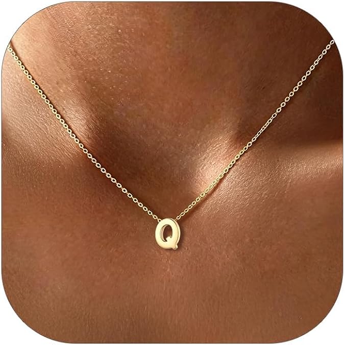 ChicSilver 925 Sterling Silver Initial Necklace for Women Dainty Letter Jewelry Personalized Gift