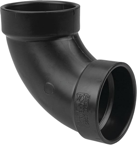 NIBCO Fig No U5807, 2 in. ABS DWV 90 Degree Elbow Hub, Solvent Weld