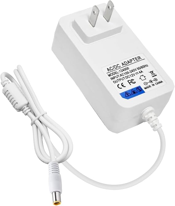 for Snoo Replacement Cord,12V 4A Snoo Power Cable S1000 Compatible with Snoo Model S1000 Happiest Baby Snoo Smart Sleeper Bassinet YLS06511F-120400 YLS06511F120400 83368703 4767SNXX100 Charger