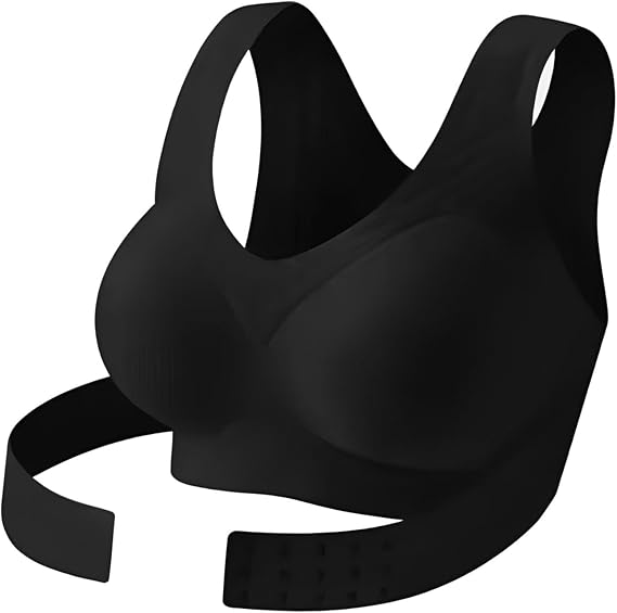 Posture Correcting Bra for Women Seamless Breathable Shaping Corrective Support Bras Front Closure Lift Wireless Padded Back Support Full Coverage Bralette All-Day Comfort