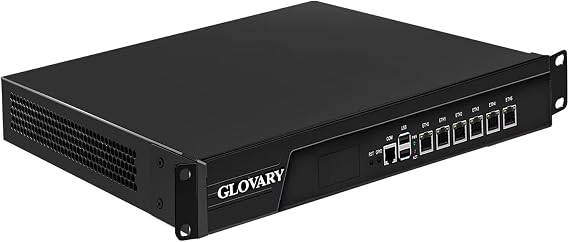 1U Rackmount Firewall i5 3320M, 6 x i226V 2.5GbE LAN OPNsense Hardware, U6, AES-NI, 8GB RAM 128GB SSD, 19inch Home Lab Router PC, Network Firewall Appliance, VGA, COM