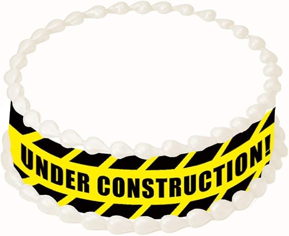 Construction Trucks Set of 3 Edible pre-cut Cake strips side border Birthday Party Decoration.