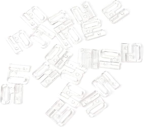 10 x Craft Plastic Rec Tap Hooks & Clasp Sewing On Swimsuit Bra TP20
