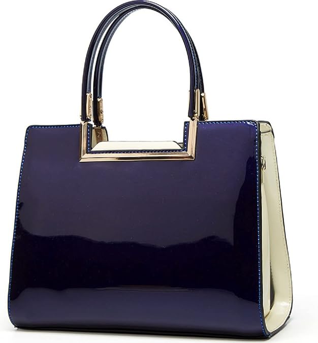 XingChen Shiny Patent Leather Handbags Glossy Shoulder Bags Fashion Satchel Purses Party Totes Top Handle Bags for Women