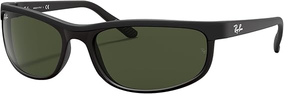 Ray-Ban RB2027 Predator 2 Rectangle Sunglasses for Men for Women | In Dark Havana & Black. Flexible nylon frame.