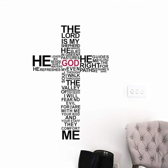 Lord Wall Decals Christian Religious Cross Vinyl Quote Sticker AM101