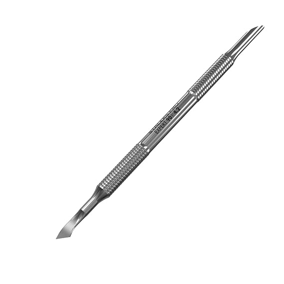 Staleks Pro Manicure Pusher EXPERT 90 Type 4.2 Beveled & Bent Blade Stainless Steel Non-Slip Handle