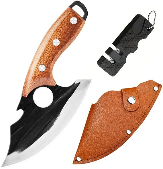 Meat Cleaver,7.4 inch Kitchen Knife,Sharp Blade Easy Cleaning for Home Kitchen & Restaurant,Outdoor Camping BBQ,Lightweight and Portable