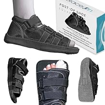Brace On Post Op Shoe - Adjustable Orthopedic Walking Shoe for Women & Men - Square Open Toe Medical Foot Support for Post-Surgery, Broken Toe & Foot, Stress Fracture (Men, X-Large, Size 12-15)