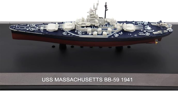 Motor city classics 1:1250 Scale Military Diecast Collectible | USS Massachusetts BB-59 1941 | Militaria Diecast Model 241939