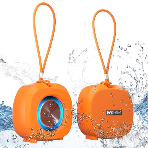 Speaker, Small Portable Bluetooth Wireless IPX5 Waterproof Shower Speaker,Loud Stereo Sound Deep Bass,TWS Paire, RGB Lights,Long Playtime for Outdoor Party, Great Gift, 1PCSOrange