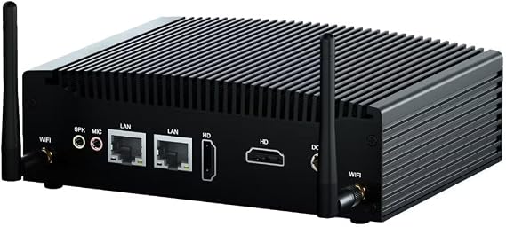 WEIDIAN Fanless PC Industrial PC i3, Industrial Computer 16GB RAM 512GB SSD, Core i3 6157U, Linux Win 10 Mini Computer 4K 2HD, 2x RS232, 8USB, 2x RJ45 LAN, Auto Power On, 7x24 Operation