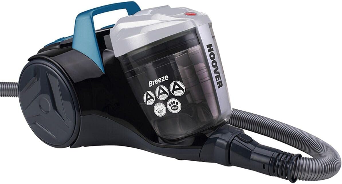 Hoover Breeze Cylinder Vacuum Cleaner Bagless, Lightweight & Compact, Teal [BR71 BR01]