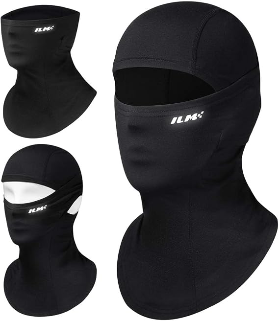 ILM Adult Motorcycle Balaclava Face Mask for Ski FM01A Men Women Black