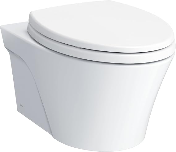Toto TCT426CFG01 AP Wall Mounted Elongated Chair Height Toilet Bowl Only with Skirted Design and CeFiONtect - Less Seat