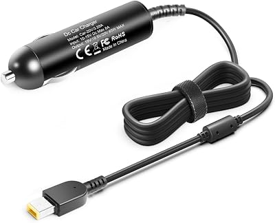 KFD 65W 45W DC Adapter for Lenovo ThinkPad Yoga Ideapad 730 720 720S 330 330S Carbon X1 Edge Flex T440 T450 T450s T460 T460s T470 G50 260 Yoga 2 Pro 13 14 15 Thinkvision P27 28 X24 Laptop Car Charger