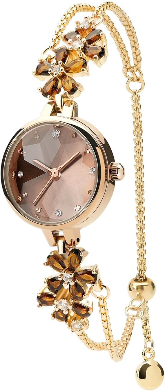 Women's Bracelet Watches for Women Japanese Quartz | Ladies Stainless Steel Watch Luxury Dress Bracelets Wrist Watches Water Resistant Adjustable Brass Strap Watch for Women