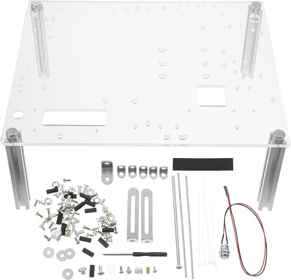 Zerodeko Open Air Computer Case Bracket PC Open Frame Mini Chassis Stand Compatible with Itx/Uatx Motherboards for Desktop DIY Assembly
