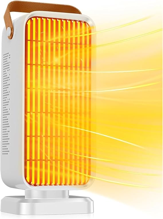 Space Heater, 1500W, 3 Heat Settings, Fan Only Mode (white)