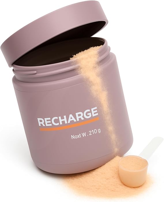 Recharge Energy Drink Powder with Vitamins B Complex | Vitamin C, Guarana Extract & Caffeine | Pineapple Lemon Flavor, 210 g
