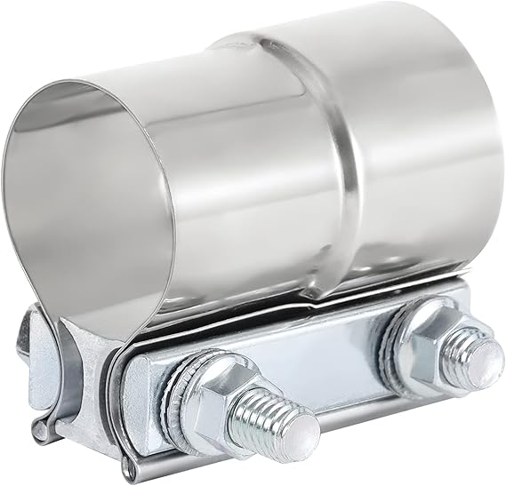 2.0 Inch Exhaust Clamp, Lap Joint Exhaust Band Clamp Sleeve Coupler Stainless Steel(1Pcs)