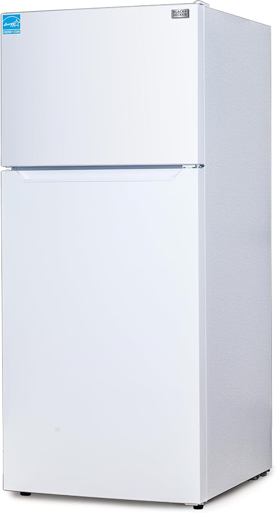 BLACK+DECKER 18.1 Cu. Ft. Top Mount Refrigerator, BR1810HW, White