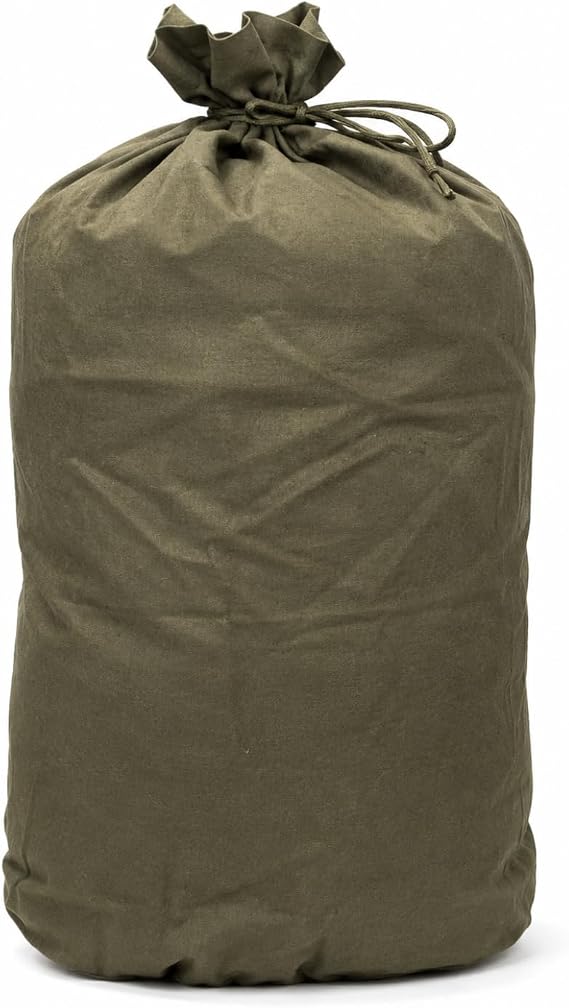 Previously Issued US GI OD Green Rubber Laundry Clothing Bag