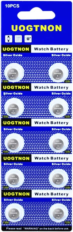 UOGTNON 321 SR616SW Watch Battery 1.5V Button Cell (10-Pack)
