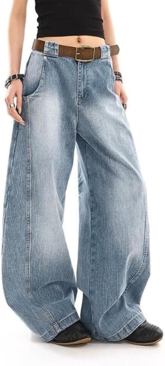 Baggy Jeans Women High Rise Barrel Jeans Wide Leg Oversized Pants
