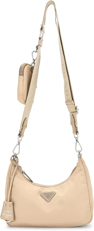 Pre-loved Beige Tessuto Re-Edition 2005 Hobo Mini, Beige