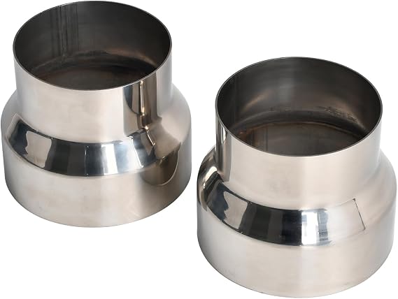 SSN 2 Pcs Exhaust Pipe Reducer Component Adapter 4 Inch OD to 5.0 Inch OD