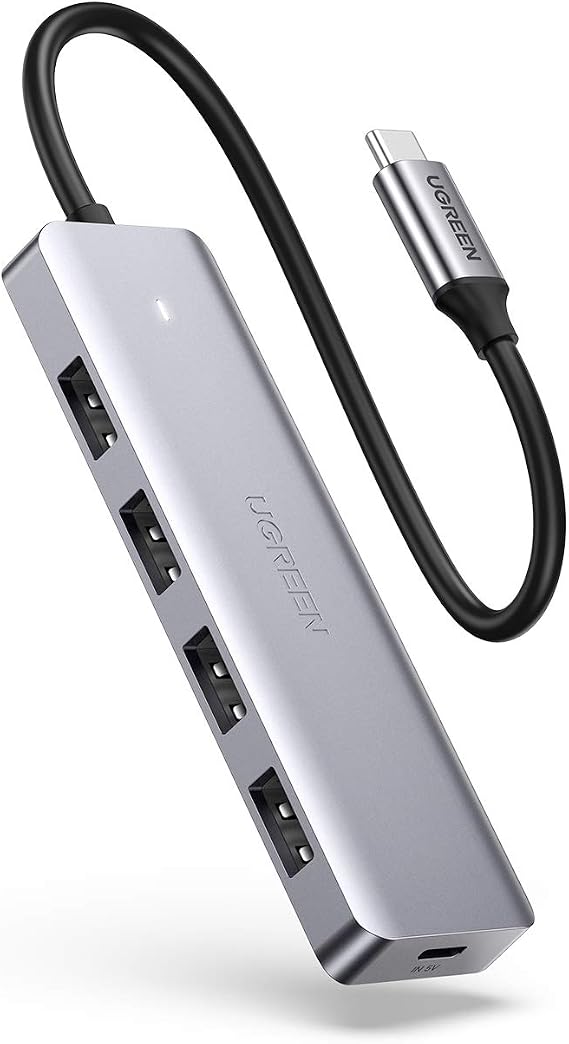 UGREEN USB C Hub with 4 Ports USB 3.0 OTG Adapter with Power Supply (15 cm)