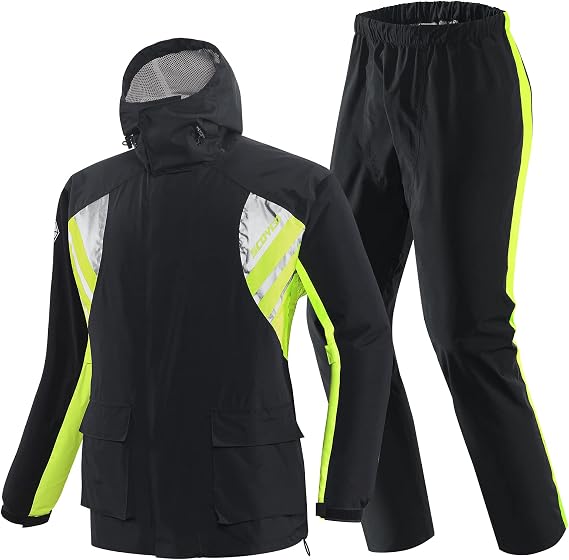 Scoyco Motorcycle Rain Suit Reflective Waterproof Rain Gear