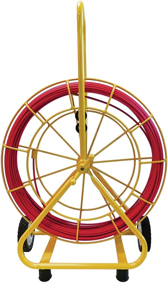 Jameson 16-14-500M Duct Hunter Traceable Electrical Fish Tape Duct Rodder with 500 Feet of 1/4-inch Fiberglass Rod Marked Every 5 Feet