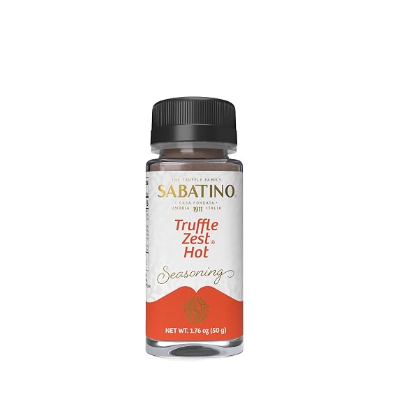Sabatino Tartufi Truffle Zest Seasoning, Hot, The Original All Natural Gourmet Truffle Powder, Plant Based, Vegan and Vegetarian Friendly, Kosher, Low Carb, Keto, Non-Gmo Project Certified, 1.76 oz