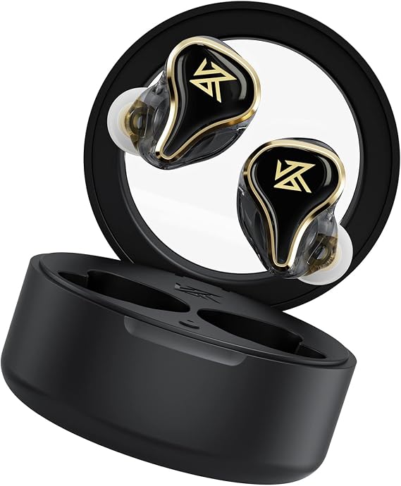 KZ SK10Pro TWS Bluetooth 5.2 Earphone,SK10 PRO Hybrid Driver True Wireless Earbuds, 30h Battery Life, with Smart Touch Control, Quickly Switch Gaming Modes,Support APTX HD Audio/AAC/SBC(Black)
