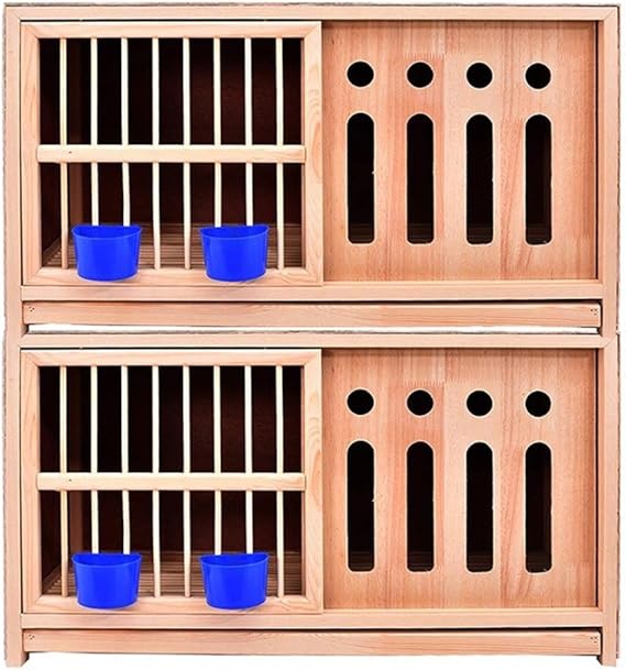 Bird cage Pigeon Cage Combination Package Pigeon Pairing Cage Pigeon Racing Homing Pigeon Nest Solid Wood Nest Box Pigeon Supplies Design Of Light-proof Door ( Color : Brown-A , Size : 804045 cm )