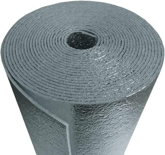 Heavy Duty Reflective Foam Core Foil Radiant Barrier Thermal Shield Insulation Roll for: Energy Conservation HVAC Windows Heat & Cold ETC Winter & Summer FIRE Resistant (5MM Thick 36 inch x 50 Foot)