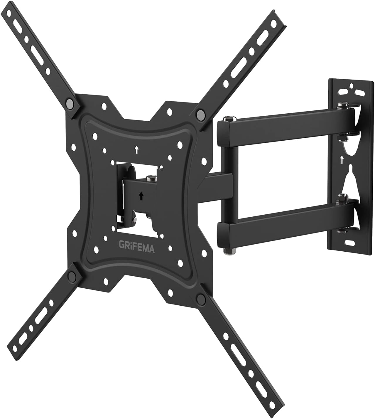 GB1004 TV Wall Bracket for Most 26 to 55 Inches Flat & Curved TV Screens, Swivels Tilts Extends TV Wall Mount with VESA 75x75MM to 400X400MM Weight Capatity 30KG