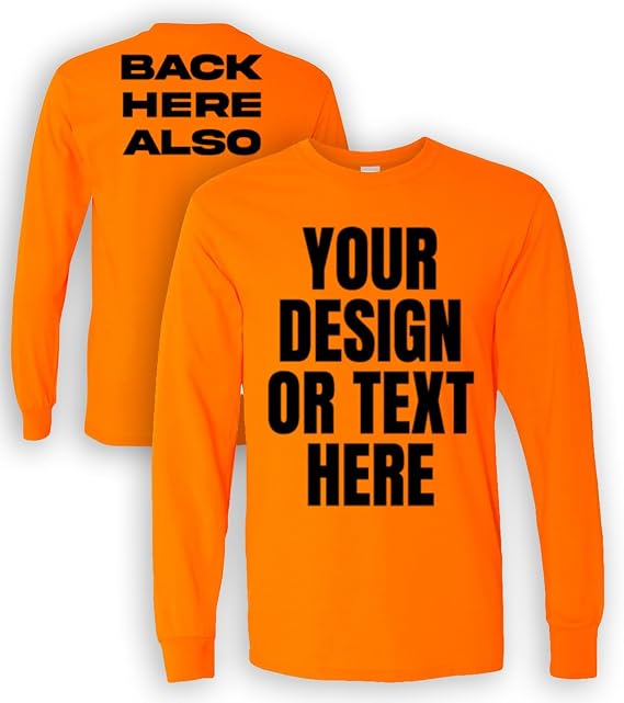 Kolossus Customizable High Visibility Long Sleeve Work Shirts Design Your Own Personalized t Shirts with Logo Photo Text